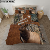 Maxcorners Custom Text Elk Hunting Bedding Set 3D All Over Printed