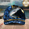 Maxcorners Fishing Blue Ocean Wave & Gold Geometric Personalized 3D Cap (13 Breeds)