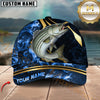 Maxcorners Fishing Blue Ocean Wave & Gold Geometric Personalized 3D Cap (13 Breeds)