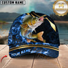 Maxcorners Fishing Blue Ocean Wave & Gold Geometric Personalized 3D Cap (13 Breeds)