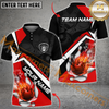 Maxcorners Look With Flaming Strike Bowling Jerseys Multicolor Option Customized Name, Team Name 3D Polo Shirt