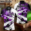 Maxcorners Billiard 8 Ball Inferno Skull Multicolor Options Personalized Name, Team Name 3D Polo Shirt