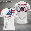 MaxCorners Customized Name Crack Flag Golf Multicolor Custom 3D Polo Shirt