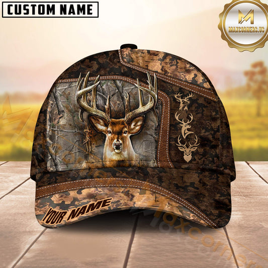 Maxcorners Collab Artist Deer Hunting Camo Ver2 Personalized Hat 3D Printed Multicolor