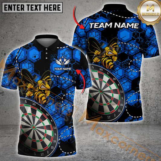 Maxcorners Darts Bee Vintage Multicolor Customized Name, Team Name 3D Shirts