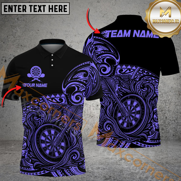Maxcorners Darts Tribal Wave Multicolor Customized Name, Team Name 3D Shirts