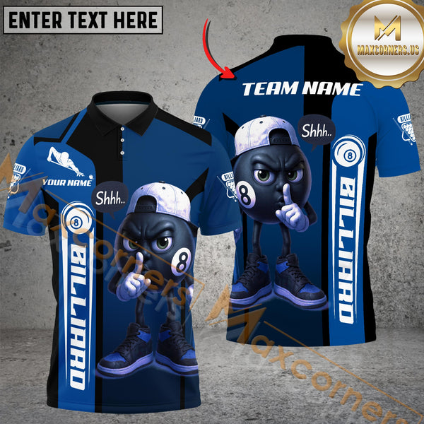 Maxcorners Billiard Silent 8 Ball Multicolor Customized Name, Team Name 3D Shirts