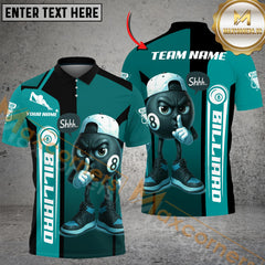 Maxcorners Billiard Silent 8 Ball Multicolor Customized Name, Team Name 3D Shirts