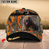 Maxcorners Wilderness Bear Hunting Orange Camo Personalized Name 3D Cap