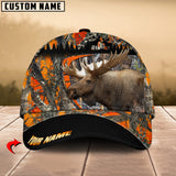 Maxcorners Wilderness Moose Hunting Orange Camo Personalized Name 3D Cap