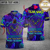 Maxcorners Darts My Dart Technique Is Top Secret Neon Style Personalized Name 3D Unisex Shirt