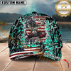 Maxcorners Personalized Buck Head With USA Flag Hunting 3D Cap, Perfect Gift For Hunter