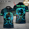 Maxcorners Neon Fire Billiard 8-Ball Pool Multicolor Customized Name, Team Name 3D Shirt