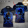 Maxcorners Neon Fire Billiard 8-Ball Pool Multicolor Customized Name, Team Name 3D Shirt