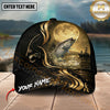 Maxcorners Fishing Moonlight Gold Ocean Personalized 3D Cap
