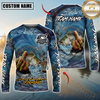 Maxcorners Fishing Seawave Stinky Finger Smoking Beer Custom Name & Team Name 3D Shirts