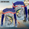 Maxcorners Fishing American Anchor Compass Lighthouse Graphic Custom Name & Team Name 3D Shirts
