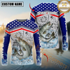 Maxcorners Fishing American Anchor Compass Lighthouse Graphic Custom Name & Team Name 3D Shirts