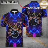 Maxcorners Neon Light Style Bowling Jersey Personalized Name, Team Name 3D Shirt