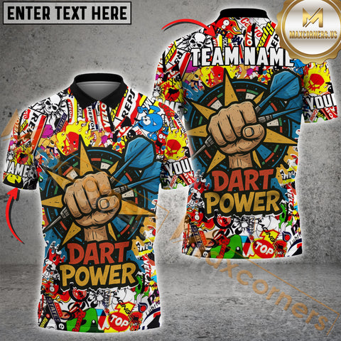 Maxcorners Darts Power Personalized Name 3D Unisex Shirt