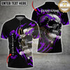 Maxcorners Flaming Skull Bowling Multicolor Customized Name, Team Name 3D Shirts