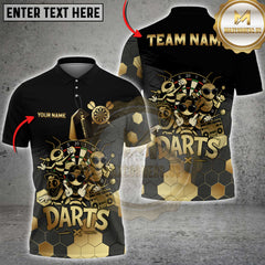 Maxcorners Darts Bee Golden Personalized Name 3D Unisex Shirt