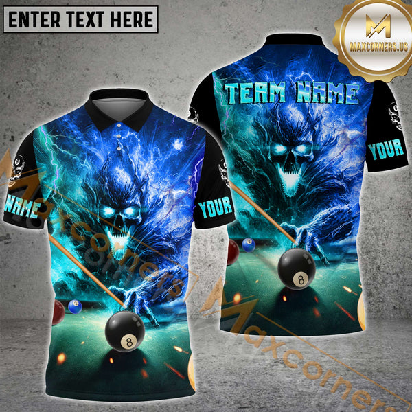 Maxcorners Billiard Hellfire Phantom Multicolor Options Personalized Name, Team Name 3D Shirt