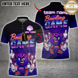 Maxcorners Cartoon Bowling Squad Multicolor Customized Name, Team Name 3D Shirts