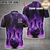 Maxcorners Bowling Firestorm Multicolor Option Customized Name, Team Name 3D Shirt