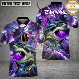 Maxcorners Storm Shark Bowling Multicolor Customized Name, Team Name 3D Shirts