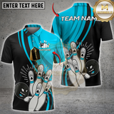 Maxcorners Screaming Pins Bowling Multicolor Customized Name, Team Name 3D Shirts