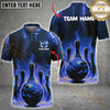 Maxcorners Bowling Firestorm Multicolor Option Customized Name, Team Name 3D Shirt