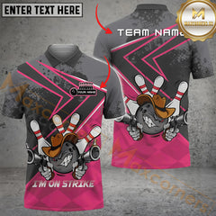 Maxcorners Bowling Hunter I'm On Strike Multicolor Options Personalized Name, Team Name 3D Shirt