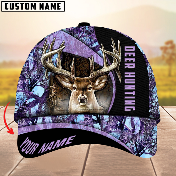 Maxcorners Epic Cutha Design Deer Hunting Multicolor Personalized Name 3D Cap