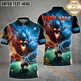 Maxcorners Billiard Hellfire Phantom Multicolor Options Personalized Name, Team Name 3D Shirt