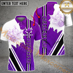 Maxcorners Bowling Strike Classic Multicolor Options Personalized Name, Team Name 3D Shirt