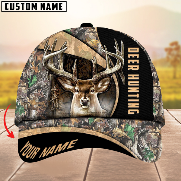 Maxcorners Epic Cutha Design Deer Hunting Multicolor Personalized Name 3D Cap