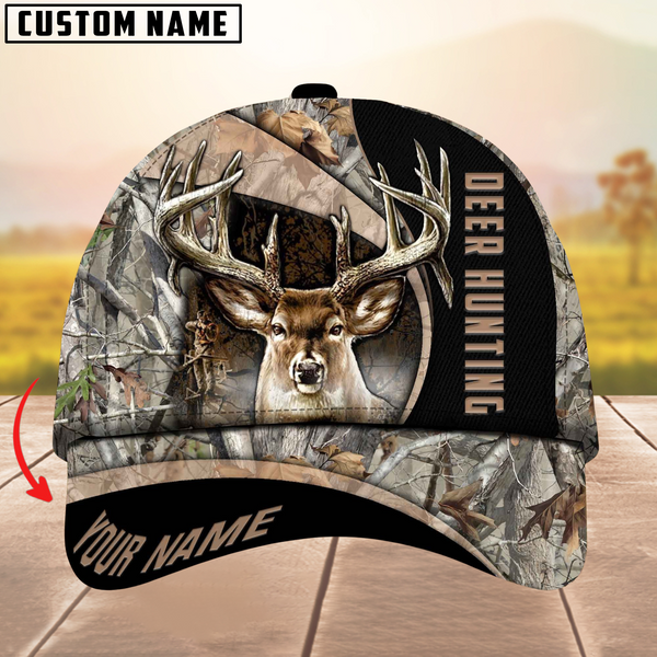 Maxcorners Epic Cutha Design Deer Hunting Multicolor Personalized Name 3D Cap