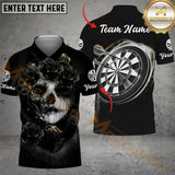 Maxcorners Darts Skull Art Personalized Name, Team Name 3D Shirt