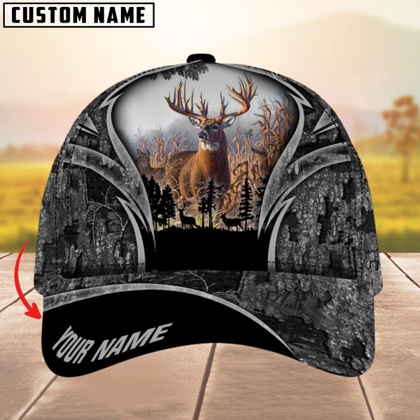 Maxcorners Iqroid Deer Hunting Multicolor Option Personalized Name 3D Cap