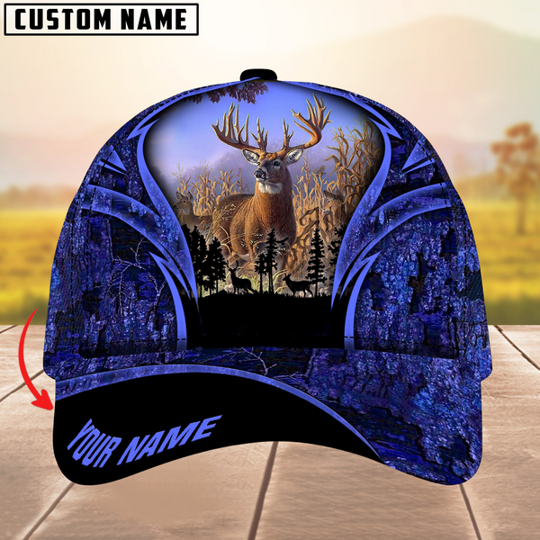 Maxcorners Iqroid Deer Hunting Multicolor Option Personalized Name 3D Cap