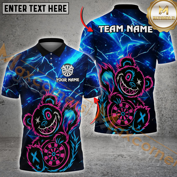 Maxcorners Darts Crazy Bear with Ball & Pins Multicolor Personalized 3D Shirt