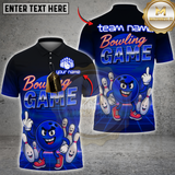 Maxcorners Cartoon Bowling Squad Multicolor Customized Name, Team Name 3D Shirts