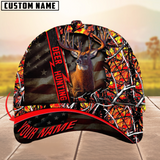 Maxcorners Premium Unique Version Of Cracked Flag Deer Hunting Multicolor Personalized Name 3D Cap