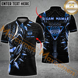 Maxcorners Darts King Crown Diamond Broken Pattern MutilColor Option Customized Name, Team Name 3D Polo Shirt