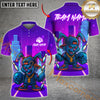 Maxcorners Bowling Strike Bunny Neon Style Multicolor Customized Name, Team Name 3D Shirts