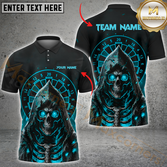 Maxcorners Darts Reaper Multicolor Options Personalized Name, Team Name 3D Shirt