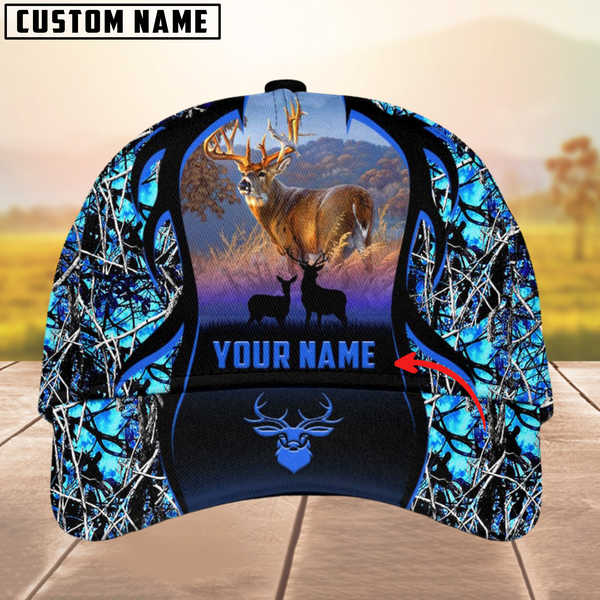 Maxcorners Deer Hunting Camouflage Pattern Multicolor Personalized Name 3D Cap