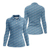 Maxcorners Funny Flower Pattern Golf Polos, Gift For Golfer, Crazy Golf Shirts For Men