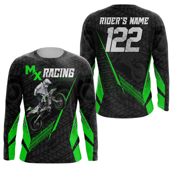 Custom Motocross Jersey MX Racing UPF30+ Dirt Bike Number and Name Adult&Kid Off-Road Motorcycle